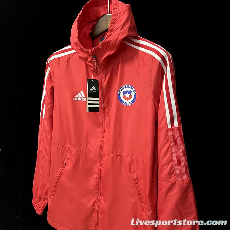 2022 Windbreaker Chile Home Soccer Jersey