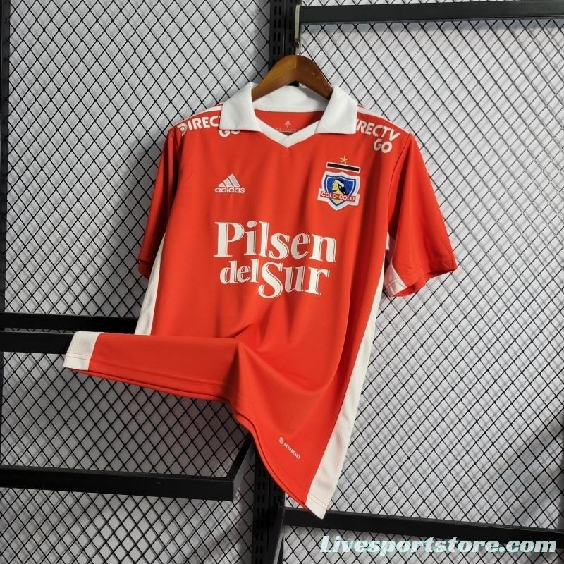 22/23 Colo Colo Third Red Soccer Jersey