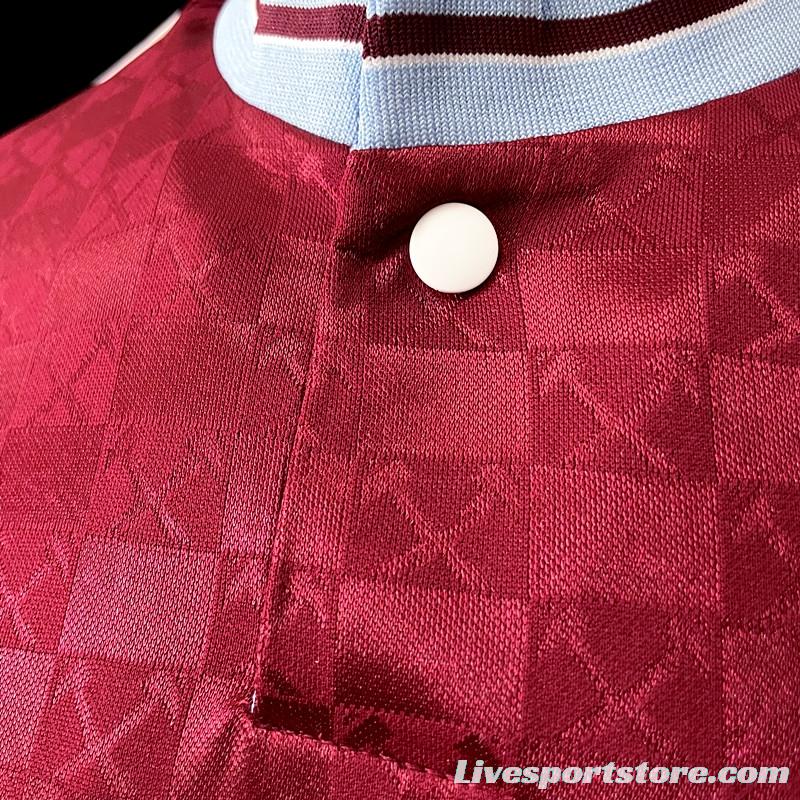 Retro 89/90 West Ham home Soccer Jersey