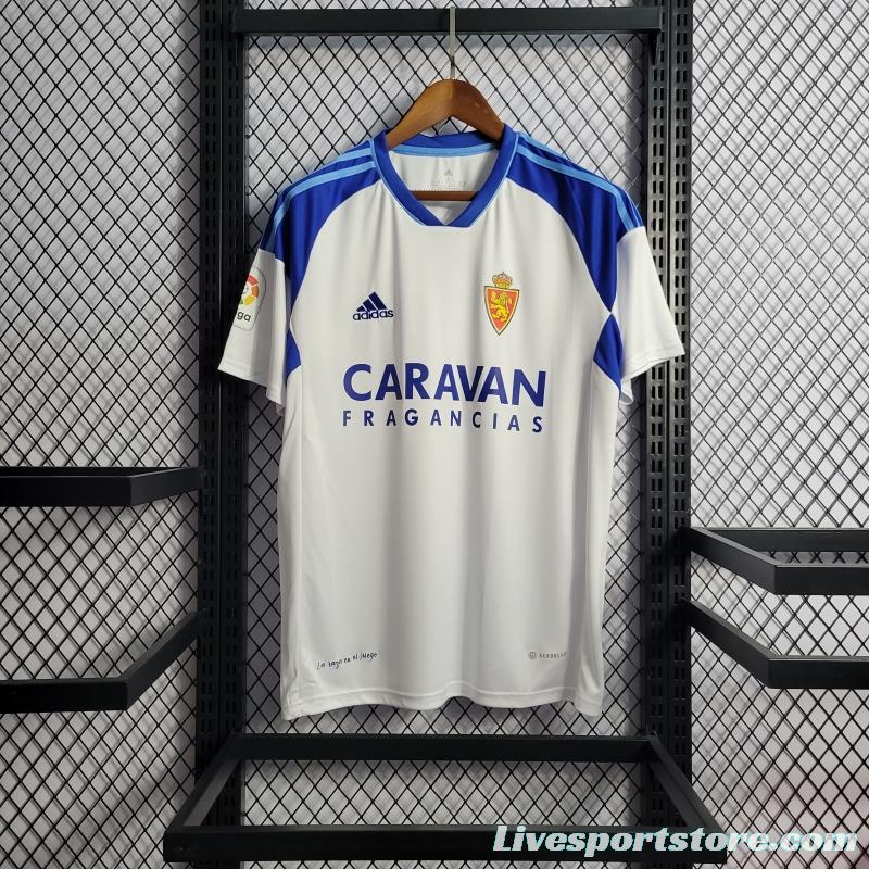 22/23 Real Zaragoza Home Soccer Jersey