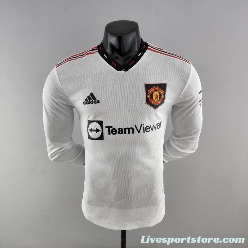 Player Version 22/23 Long Sleeve Manchester United Away Soccer Jersey