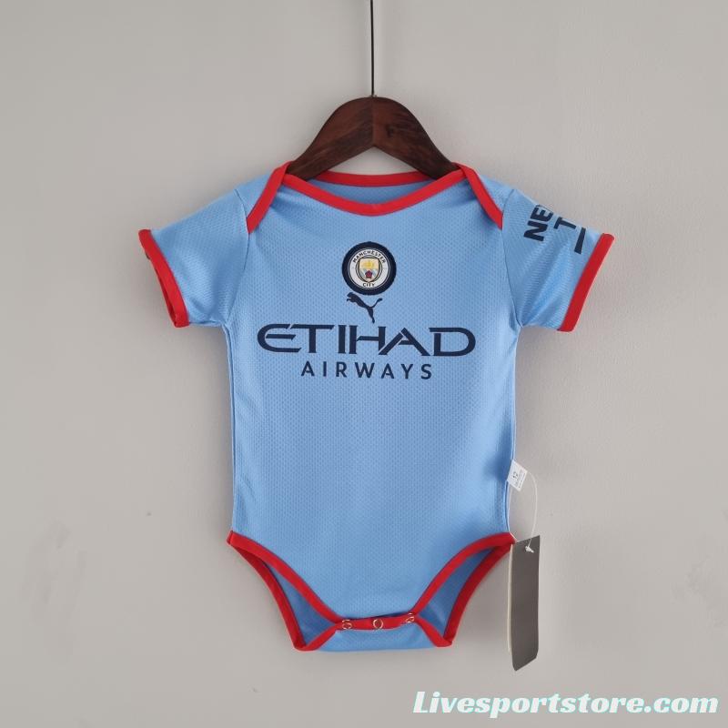 22/23 Manchester City Home Baby KM#0029 9-12 Soccer Jersey