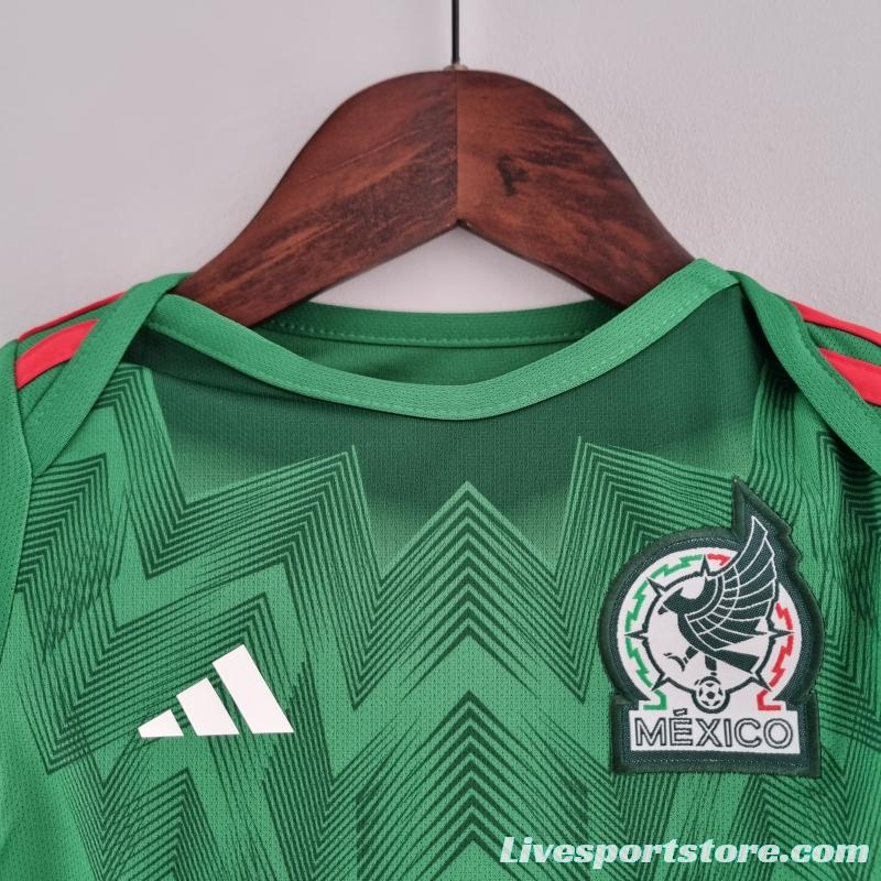 2022 Mexico Home Baby KM#0026 9-12 Soccer Jersey