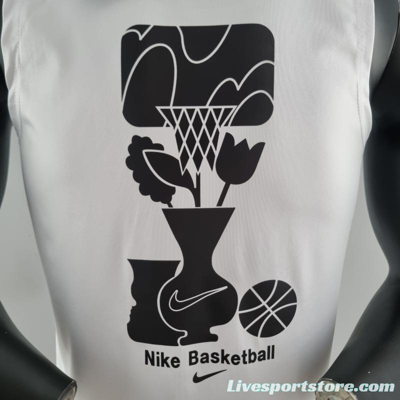 2022 Nike White Vest Shirts "Mind Meets Grind "#K000194