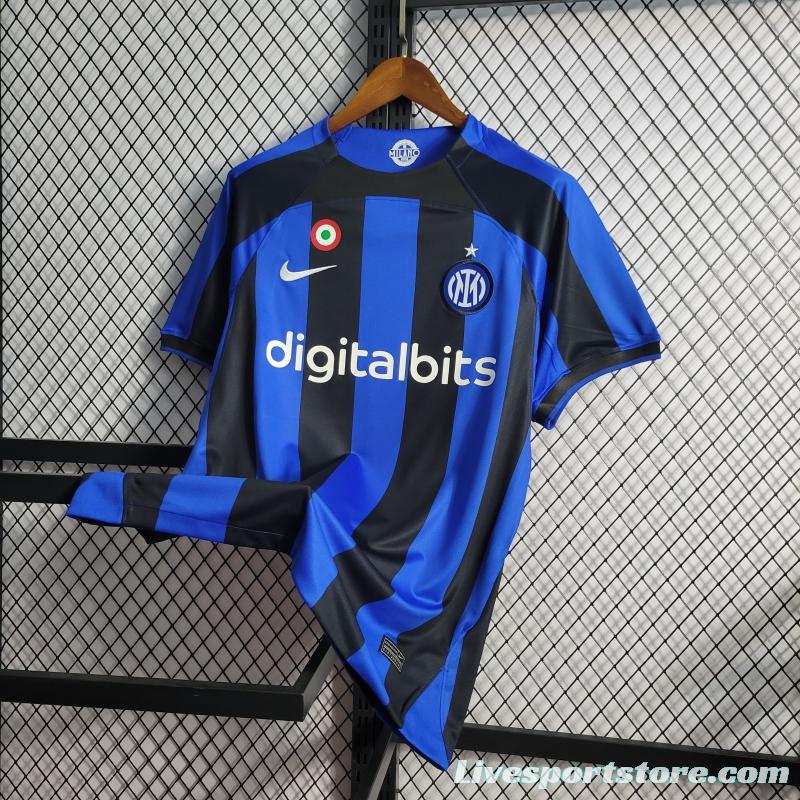 22/23 Inter Milan Home Soccer Jersey With Patch