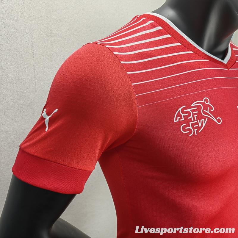 Player Version 2022 Switzerland Home Soccer Jersey