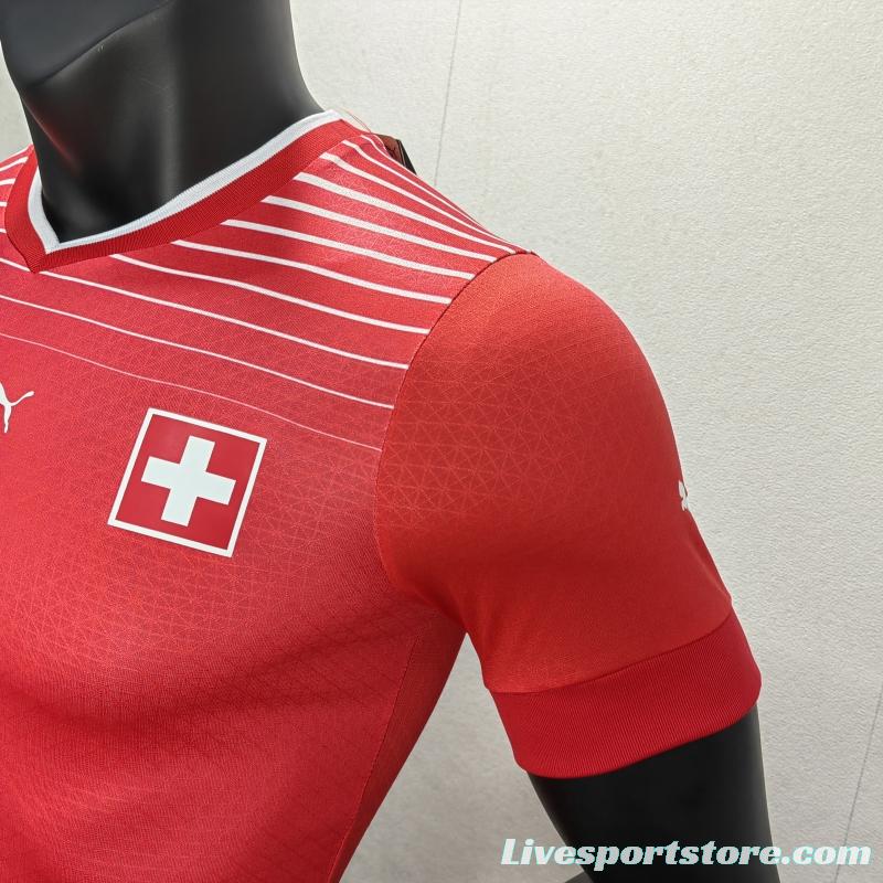 Player Version 2022 Switzerland Home Soccer Jersey