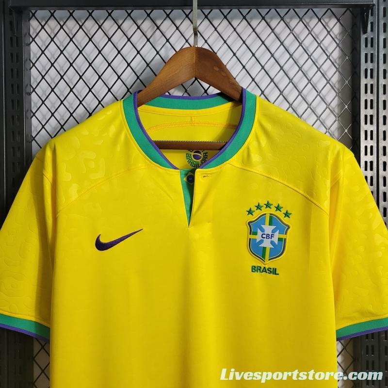 2022 Brazil Home Club World Cup National Team Soccer Jersey