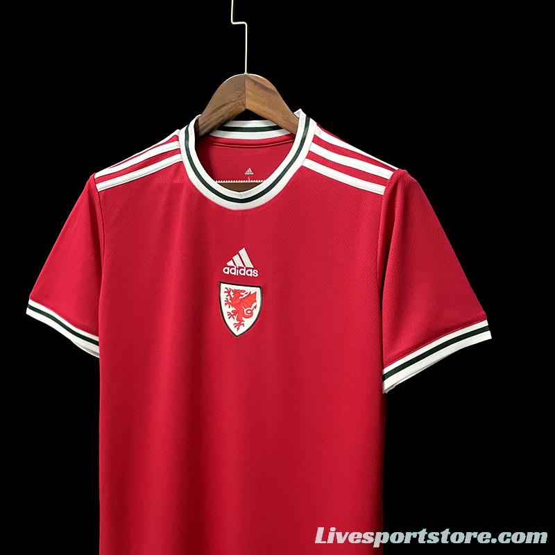 22/23 Wales Home Soccer Jersey