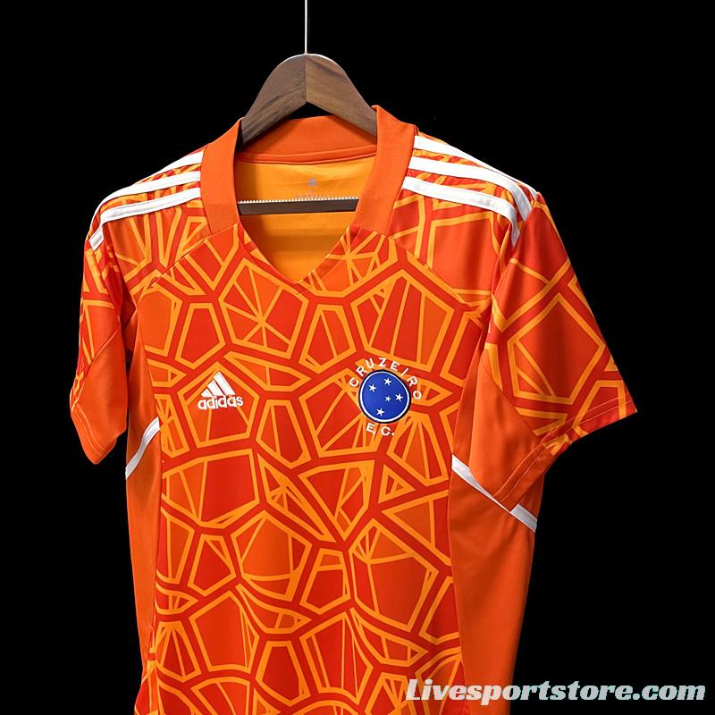 22/23 Cruzeiro Goalkeeper Orange Jersey