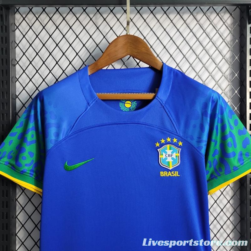 2022 Woman Brazil Away Soccer Jersey