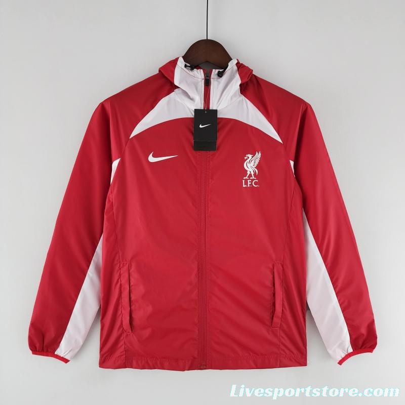 2022 Liverpool Windbreaker Red And White