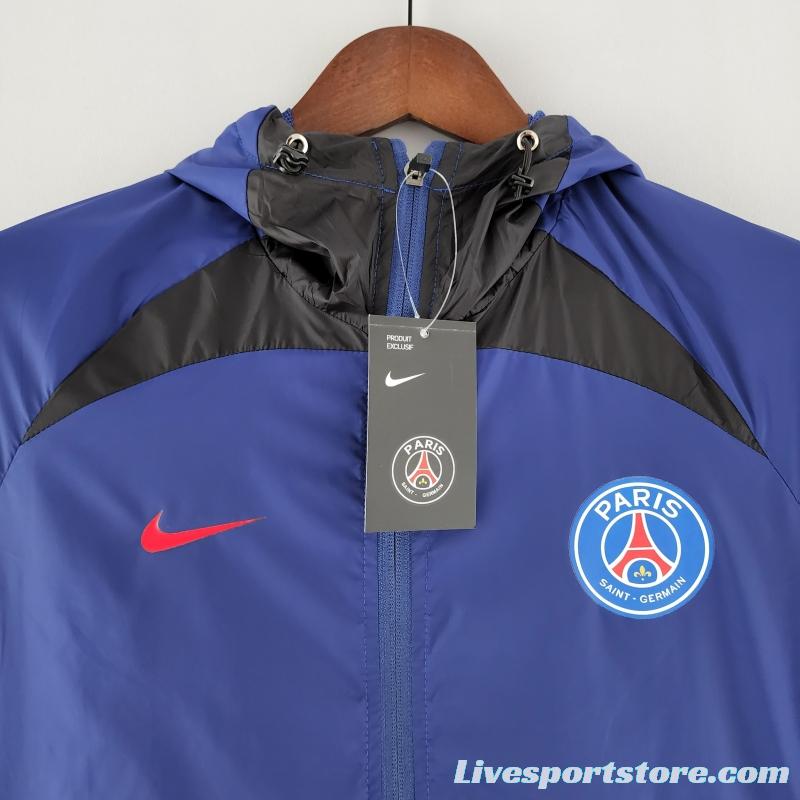 2022 PSG Windbreaker Blue And Black