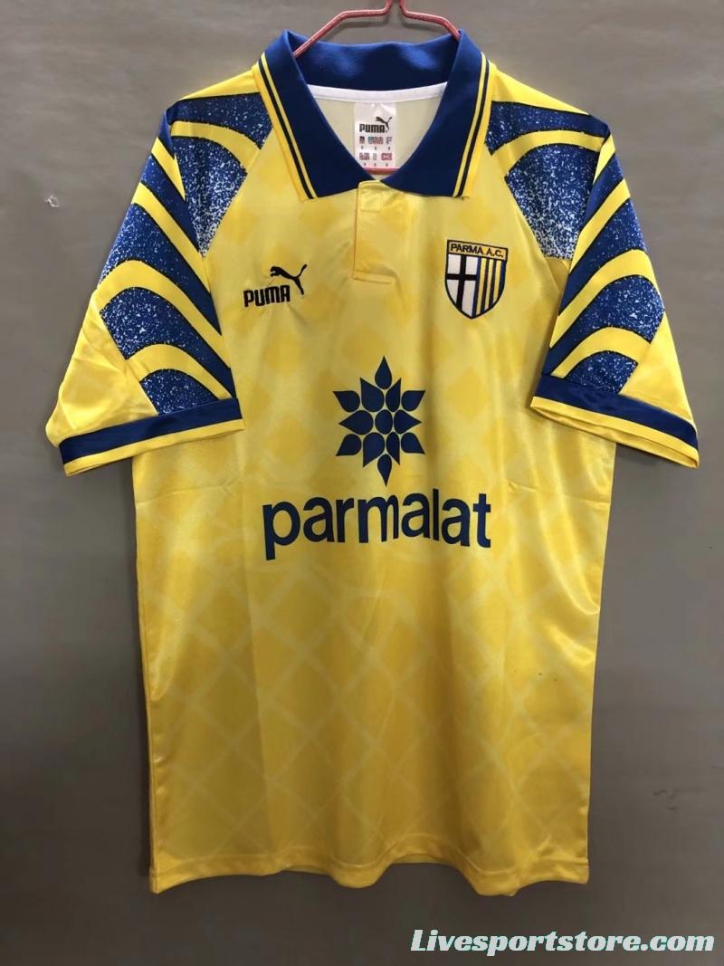 Retro 95/97 Parma Away Yellow Soccer Jersey