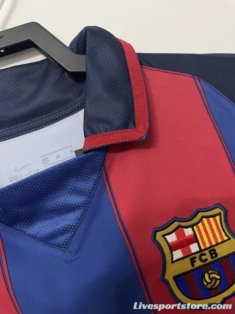 Retro 03/04 Barcelona Home Soccer Jersey