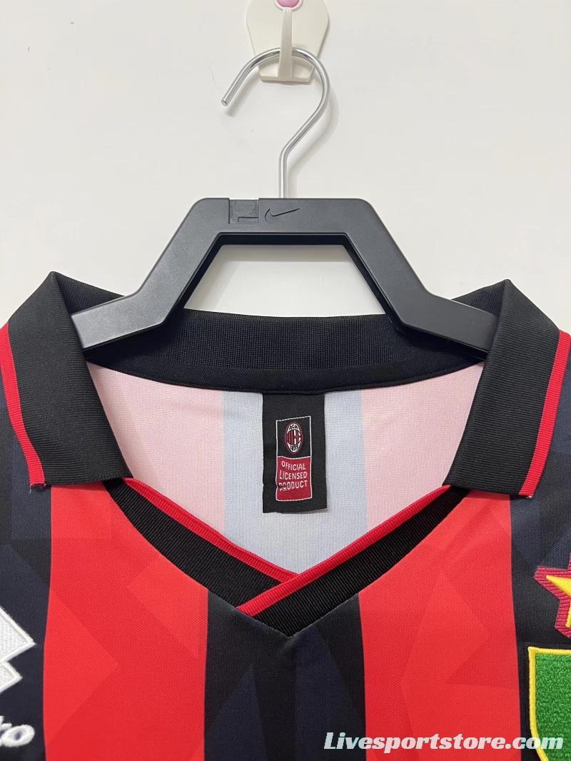 Retro 93/94 AC Milan Home Soccer Jersey