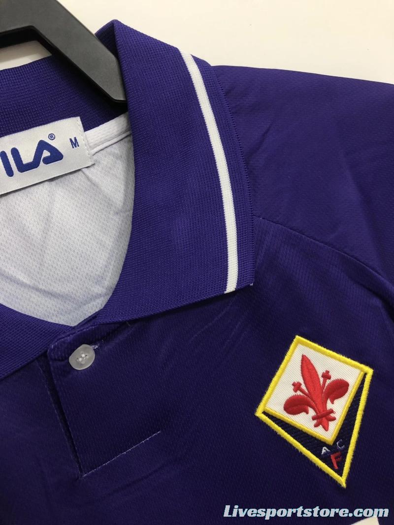 Retro 99/00 Fiorentina Home Soccer Jersey