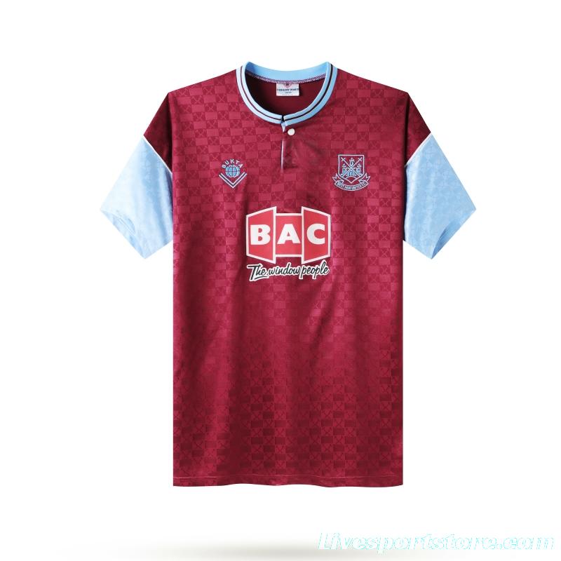 Retro 89/90 West Ham United Home Jersey