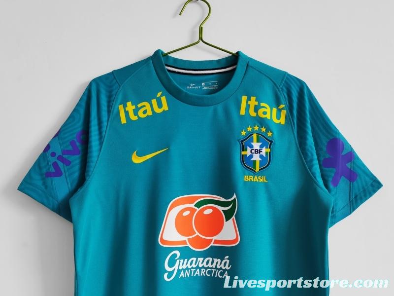 Retro 2021 Brazil Blue Training Jersey