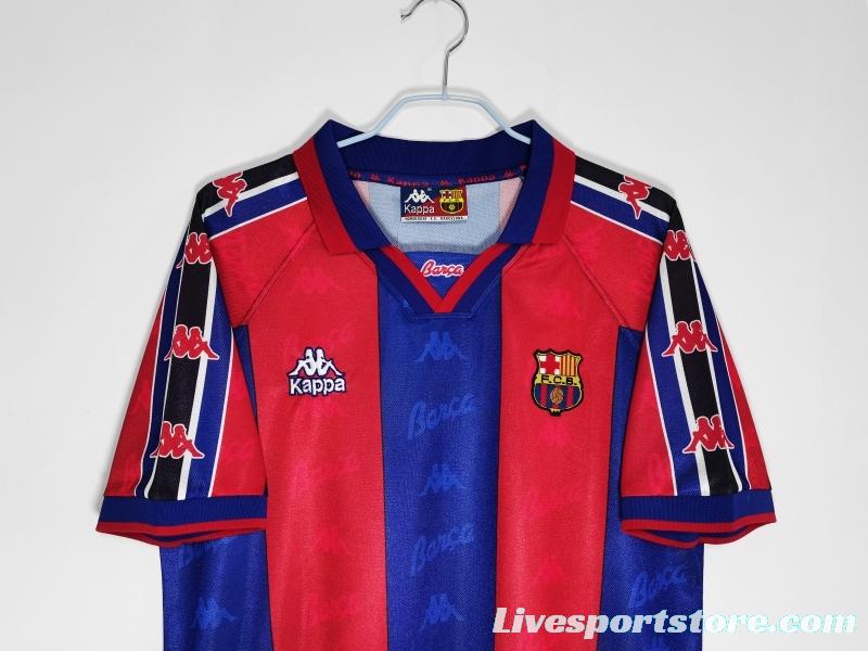 Retro 1995/97 Barcelona Home Soccer Jersey