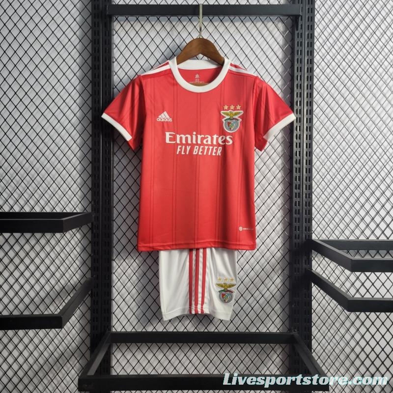 22/23 Kids Benfica Home Soccer Jersey