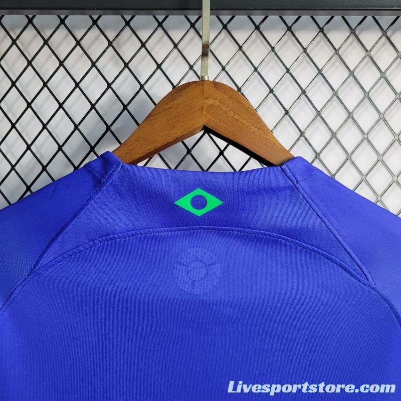 2022 Brazil Away National Team World Cup Soccer Jersey With Special Dragon Namesets