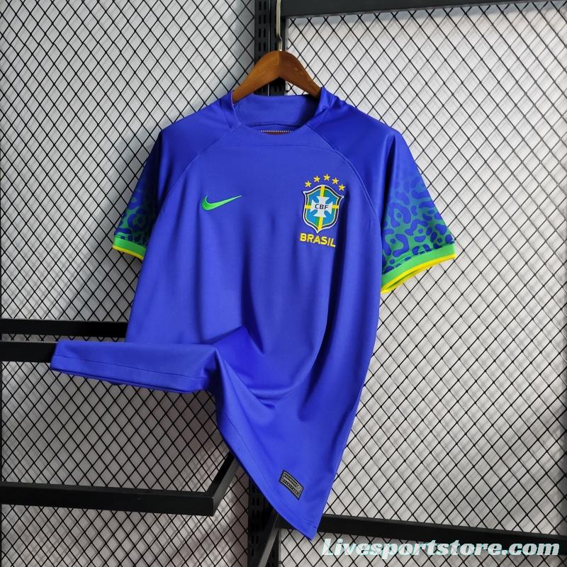 2022 Brazil Away National Team World Cup Soccer Jersey With Special Dragon Namesets