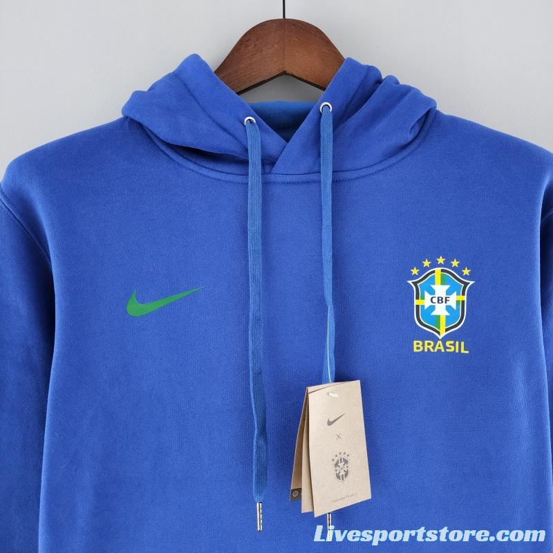 2022 Brazil Hoodie Blue