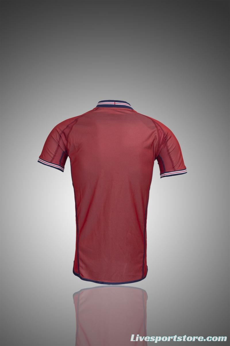 Retro 2002 England Away Reversible (Red/Navy) Soccer Jersey