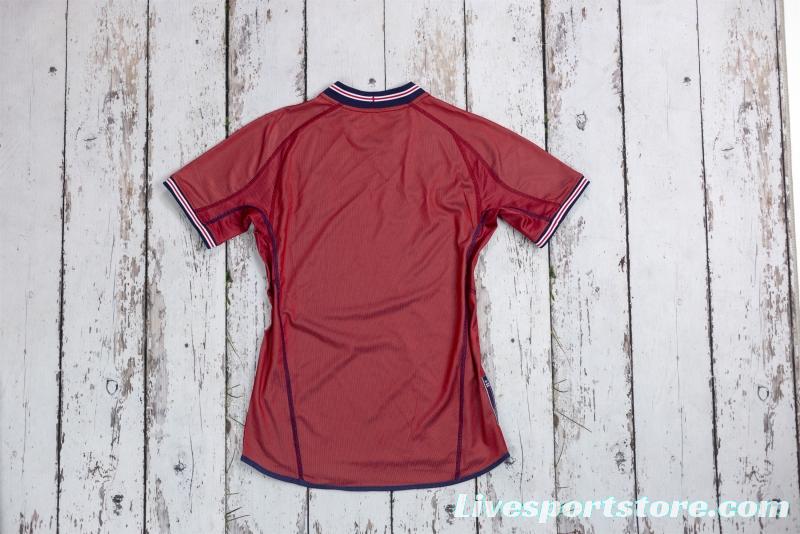 Retro 2002 England Away Reversible (Red/Navy) Soccer Jersey