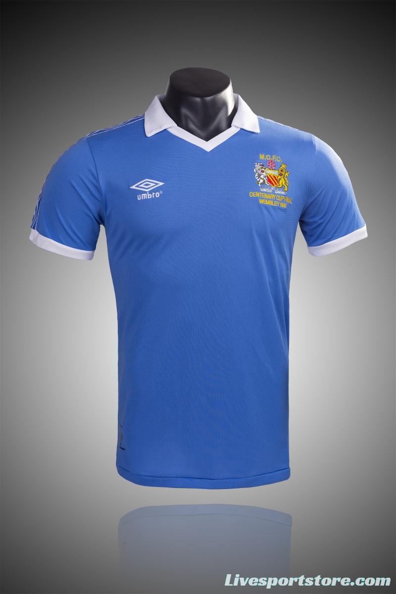 Retro 81/82 Manchester City Home Soccer Jersey