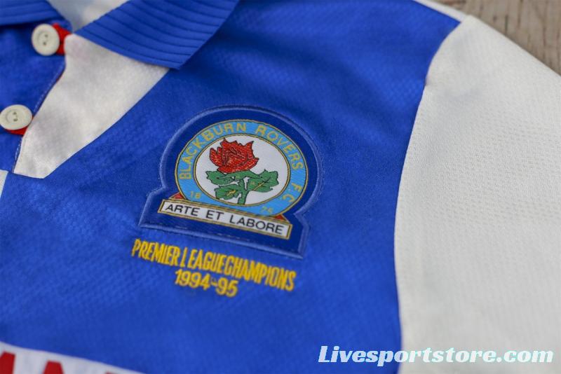 Retro 94/96 Blackburn Rovers Home Soccer Jersey