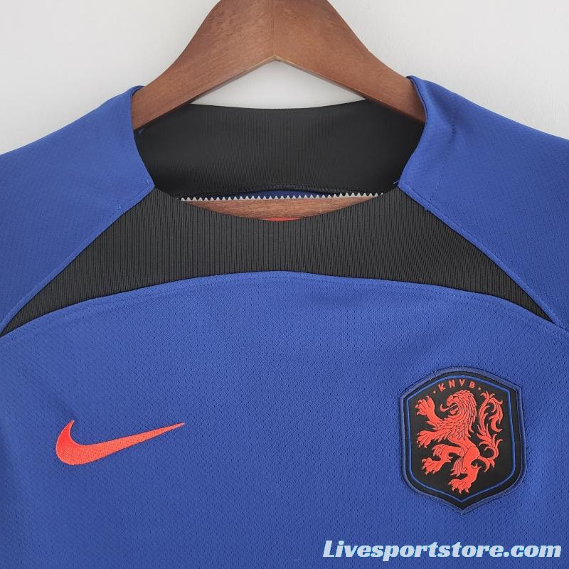 2022 Netherlands World Cup Shirt Away Soccer Jersey