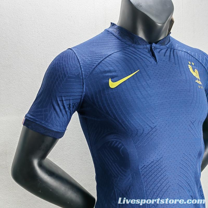 Player Version 2022 France Home Soccer Jersey