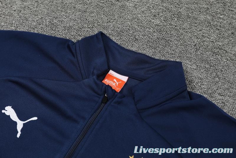 2022 Italy Navy Half Zipper Tracksuit