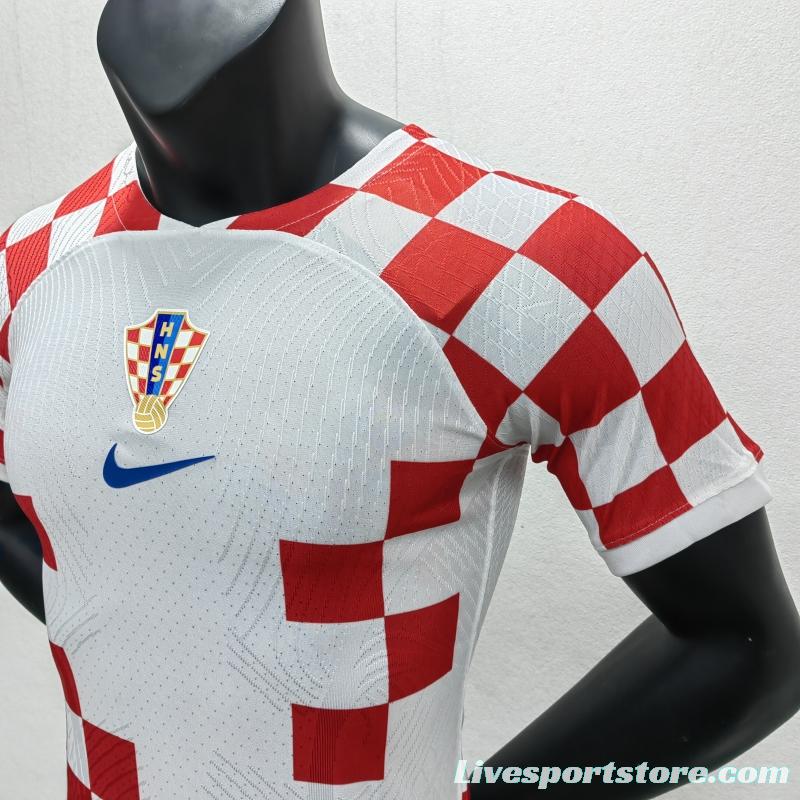 Player Version 2022 Croatia Home Soccer Jersey