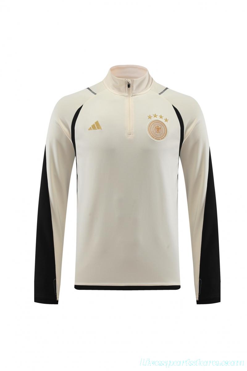 2022 Germany Khaki Half Zipper Tracksuit