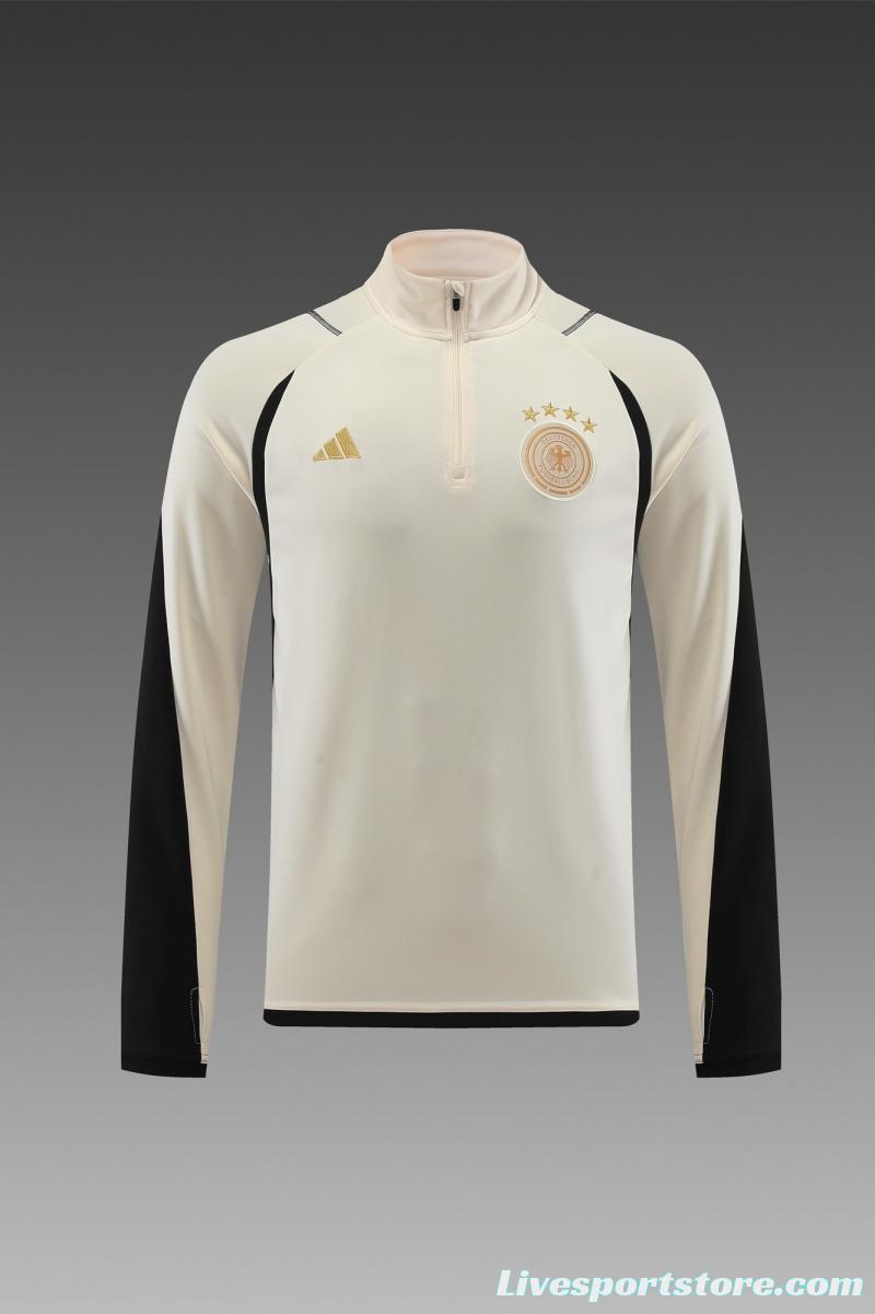 2022 Germany Khaki Half Zipper Tracksuit