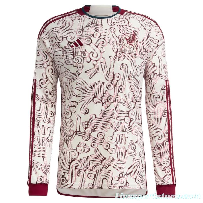 2022 Mexico Away Long SLeeve Soccer Jersey