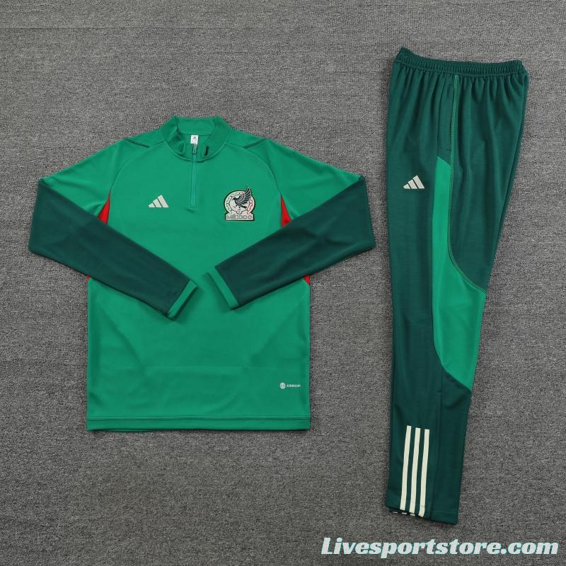 2022 Mexico Green Full Zipper Tracksuit