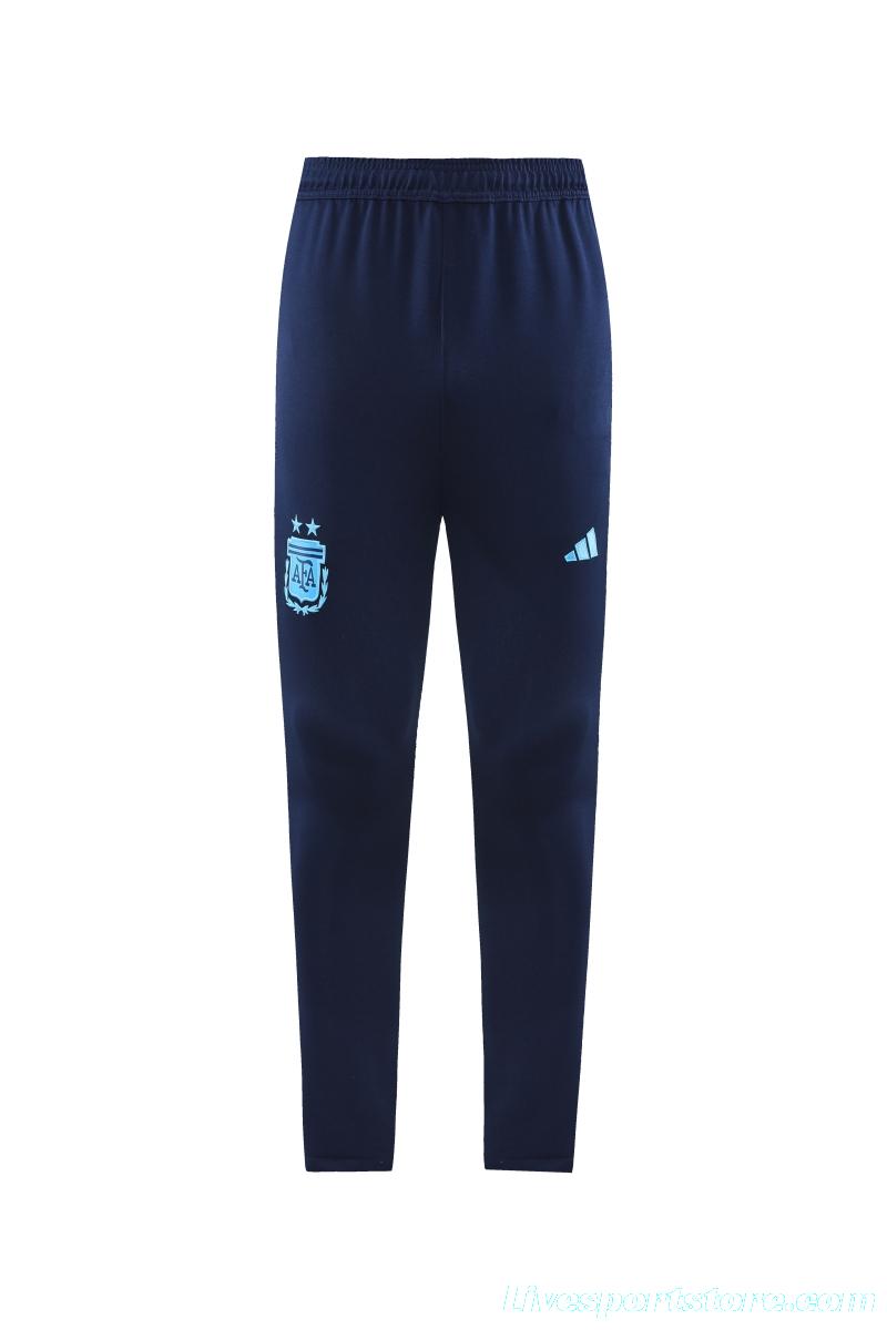 2022 Argentina Blue Full Zipper Tracksuit