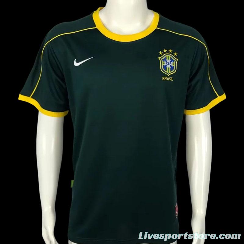 Retro 1998 Brazil Green Goalkeeper Jersey