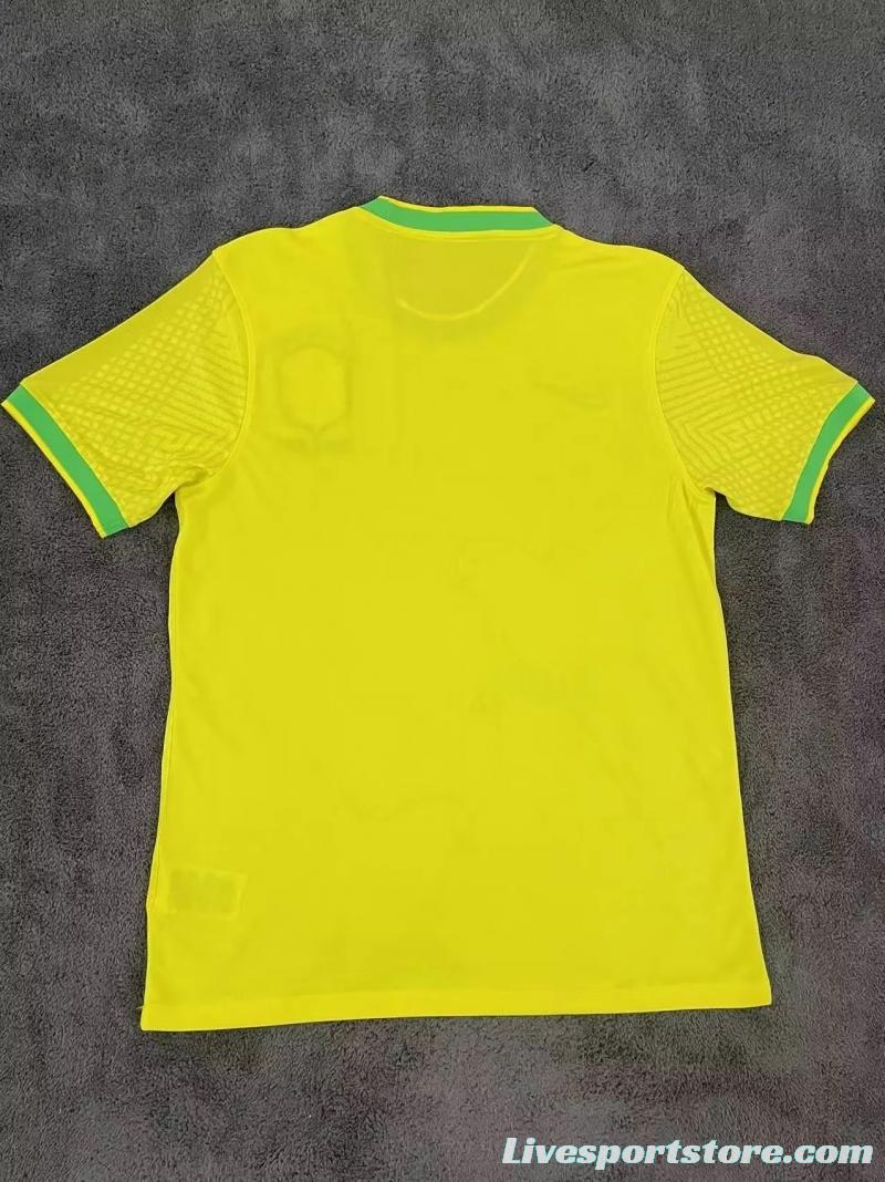 2022 Brazil Yellow Training Jersey