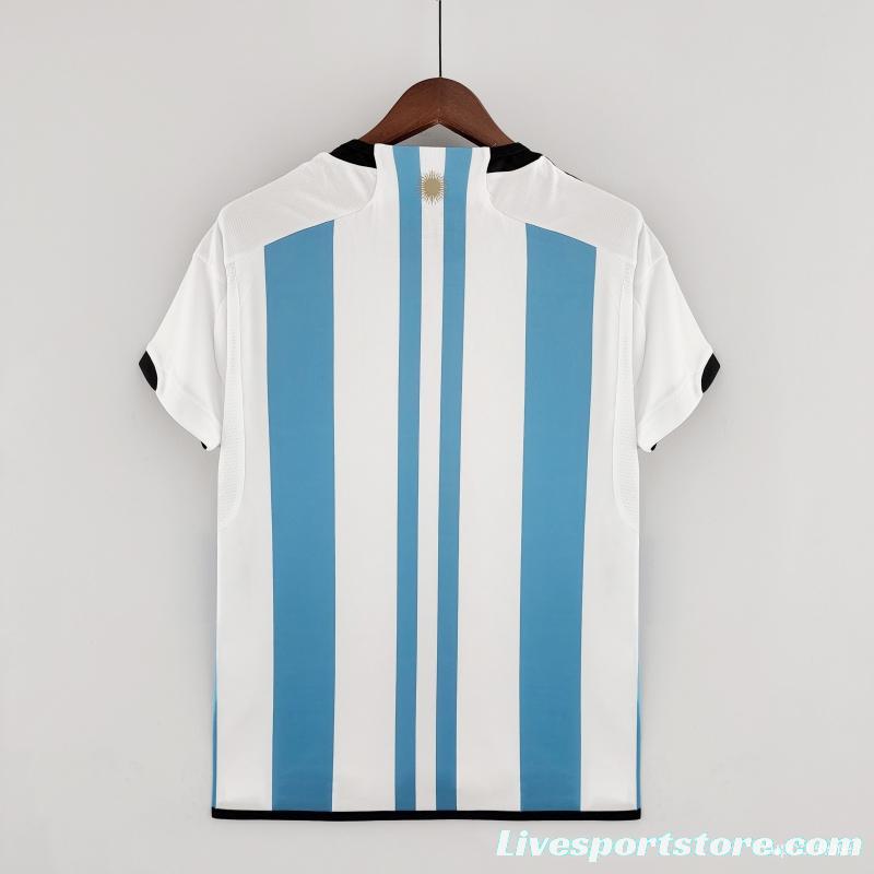 3 Stars Argentina Home Final Match Jersey