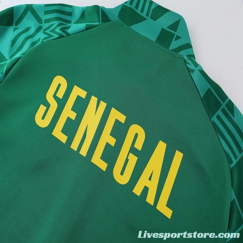 2022 Senegal Green Full Zipper Tracksuit