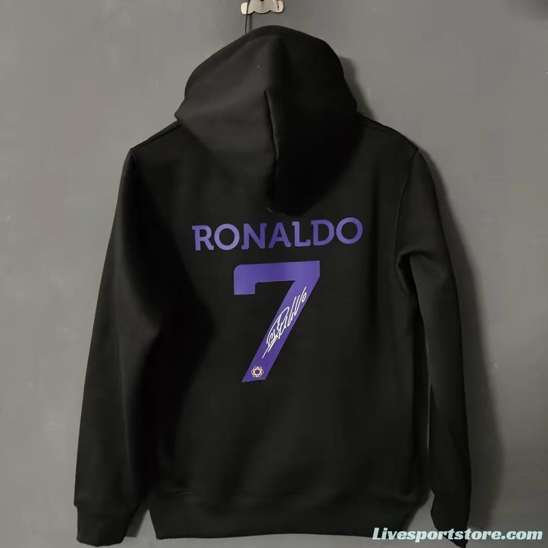 22/23 Al-Nassr FC Home CR7 Ronaldo Black Tracksuit Hoodie