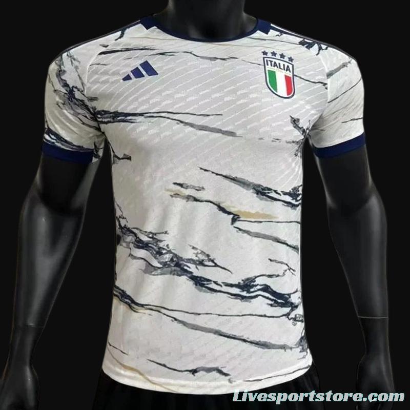 Player Version 2023 Italy Away White Jersey