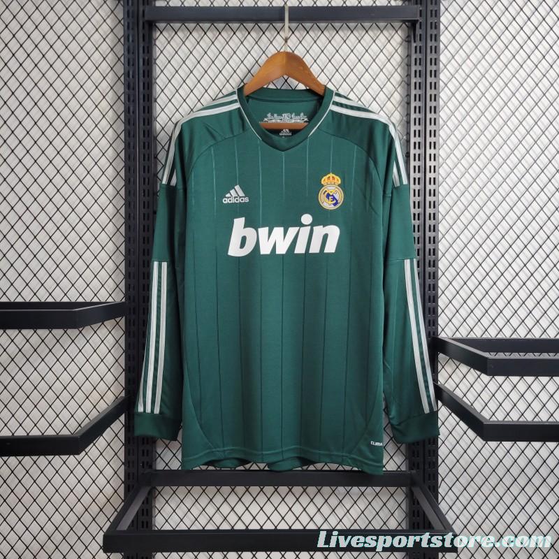 Retro Long Sleeve 2012/13 Real Madrid Third Green Jersey