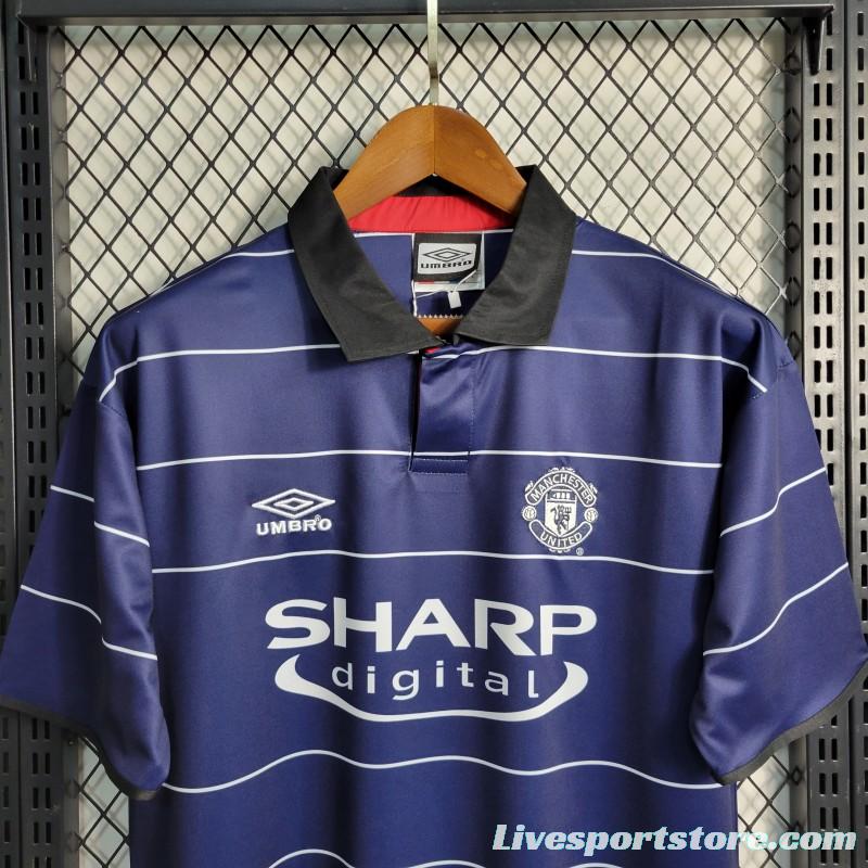 Retro 1999/00 Manchester United Away Soccer Jersey