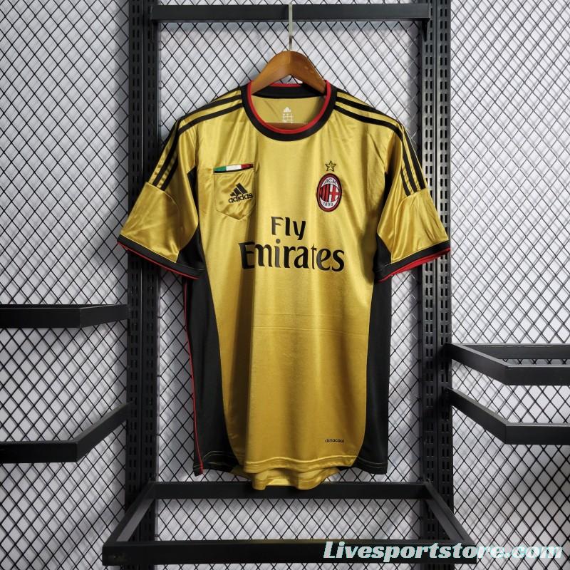 Retro 2013/14 Season AC Milan Third Golden Jersey